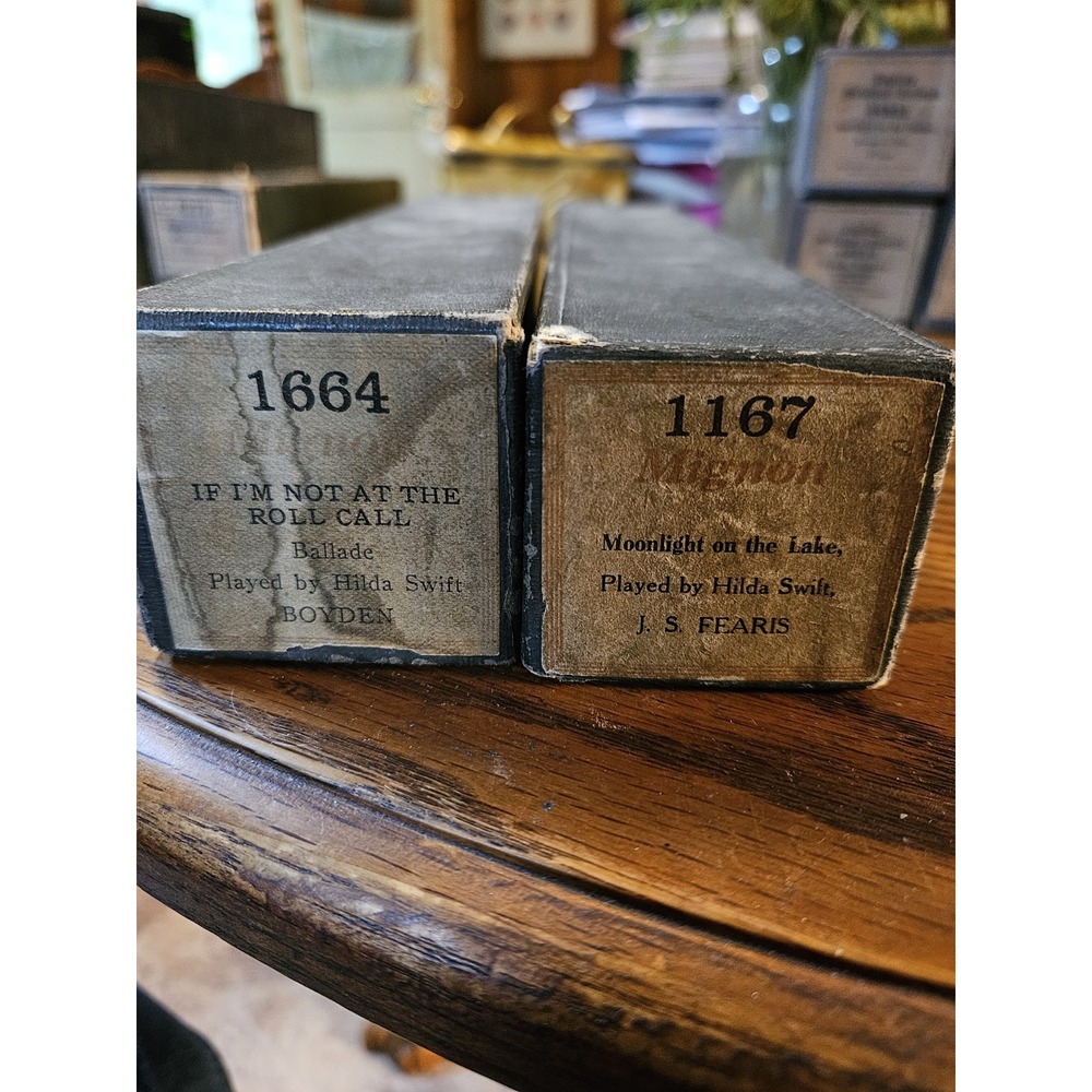 Lot of 2‎ Old MIGNON Player Piano Rolls / Hilda Swift